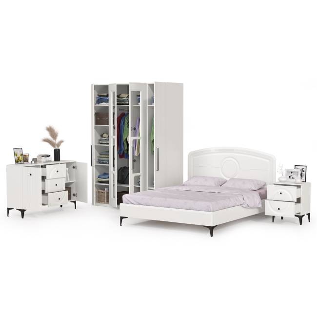 Валенсия Спальня № 31 цвет белый шагрень Валенсия Спальня № 31 цвет белый шагрень