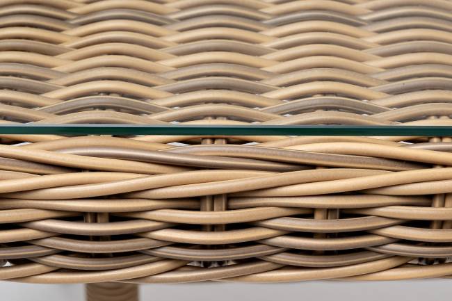 "Латте" плетеный стол из искусственного ротанга 140х80см, цвет соломенный