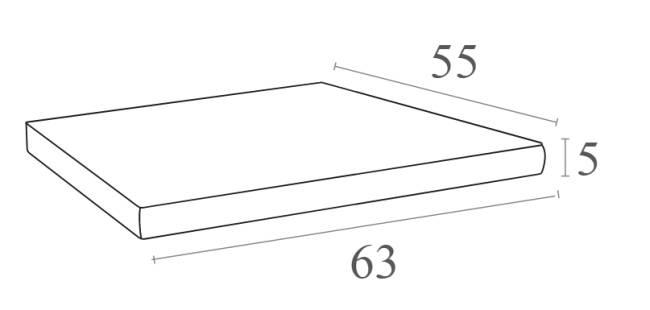 Подушка на сиденье для кресла Artemis XL светло-серый 630х550х150 мм