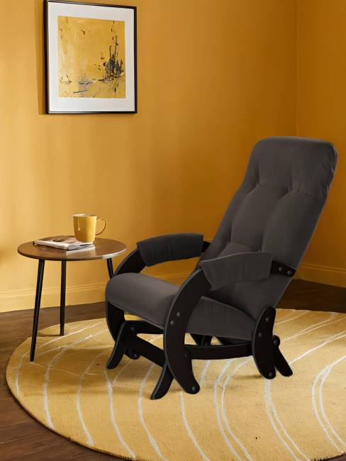 Кресло-маятник Модель 68 Ткань Макс 235, каркас венге