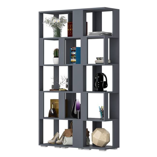 Комплект их 3-х открытых стеллажей цвет графит