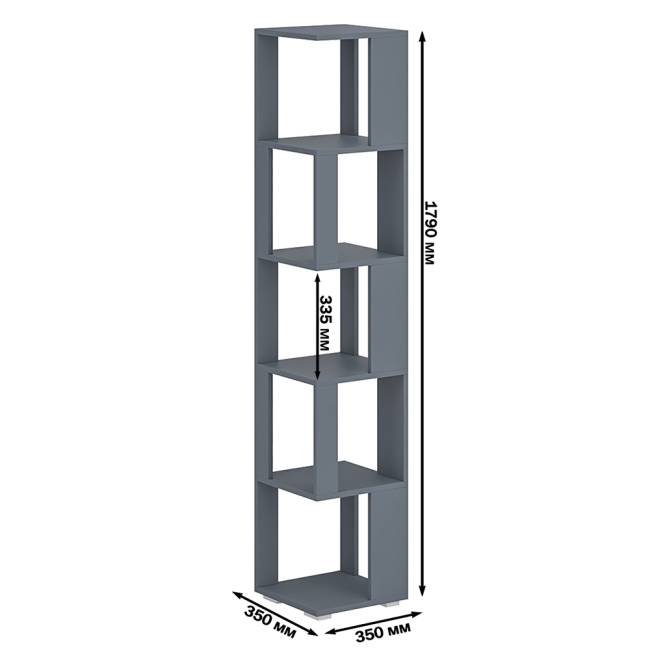Комплект их 3-х открытых стеллажей цвет графит