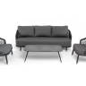 "Верона" лаунж-зона 5-местная плетеная из роупа (веревки), каркас алюминиевый темно-серый, роуп темно-серый "Верона" лаунж-зона 5-местная плетеная из роупа (веревки), каркас алюминиевый темно-серый, роуп темно-серый