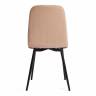 Стул Arc/Арк (1шт.в упаковке) велюр/металл, 46х52х88см, бежевый/черный бежевый Велюр/металл