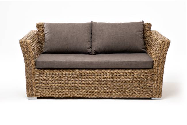 "Капучино" диван из искусственного ротанга (гиацинт) двухместный, цвет соломенный "Капучино" диван из искусственного ротанга (гиацинт) двухместный, цвет соломенный