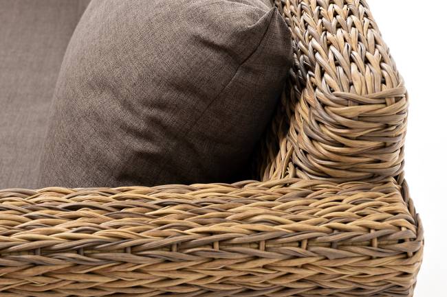 "Капучино" диван из искусственного ротанга (гиацинт) двухместный, цвет соломенный "Капучино" диван из искусственного ротанга (гиацинт) двухместный, цвет соломенный