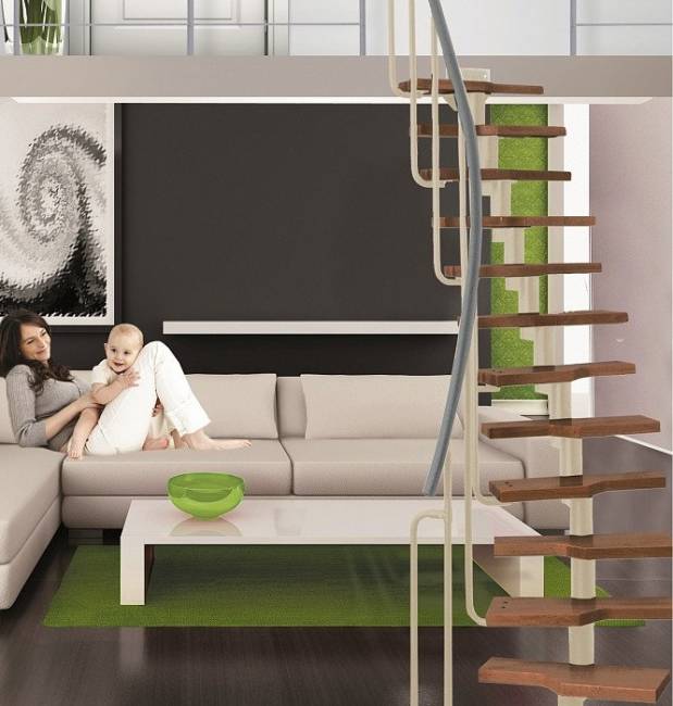 Модульная лестница Mini Г-образная