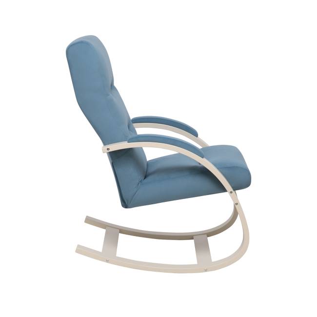 Кресло-качалка Leset Милано Слоновая кость V47 синий