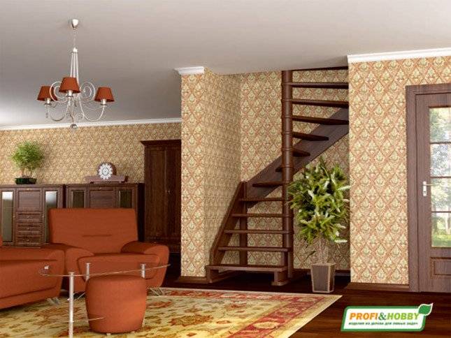 Деревянная лестница ЛС-01м под покраску