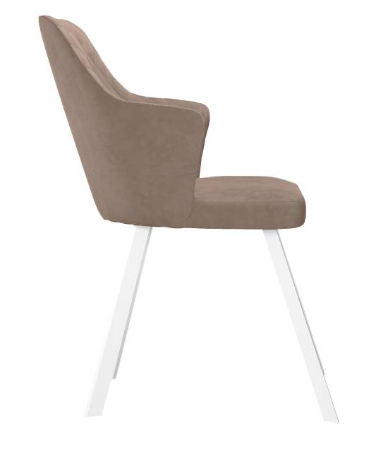 Стул DikLine 245 поворотный, К4 капучино, ножки белые Стул DikLine 245 поворотный, К4 капучино, ножки белые