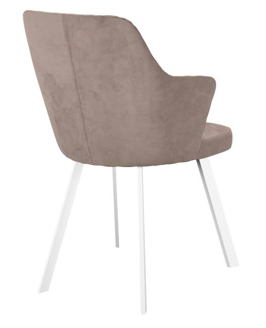 Стул DikLine 245 поворотный, К4 капучино, ножки белые Стул DikLine 245 поворотный, К4 капучино, ножки белые