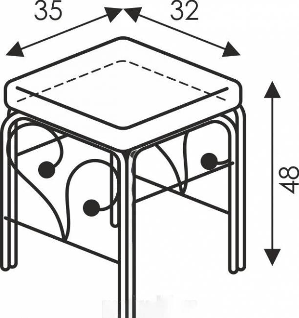 Банкетка Фортуна Черный / Темный Банкетка Фортуна Черный / Темный