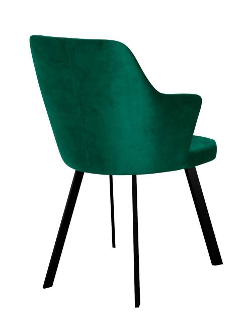 Стул DikLine 245 поворотный, К13 изумруд, ножки черные