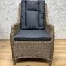 Кресло с регулируемой спинкой из искусственного ротанга "BURSA", бежево-коричневое
