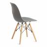 Стул CINDY (EAMES) (mod. 001) дерево бук/металл/сиденье пластик, 51x46x82см, серый/grey (Комплект из 4 шт.) серый/grey дерево бук/металл/сиденье пластик