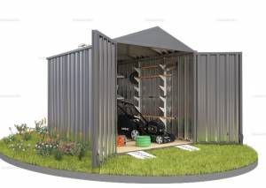 Хозблок SKOGGY секционный с двускатной крышей 3 х 2 м, цинковый