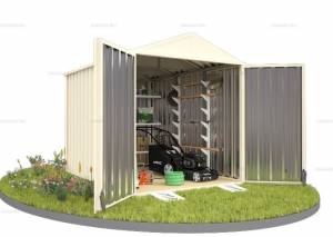 Хозблок SKOGGY секционный с двускатной крышей 3 х 2 м, слоновая кость