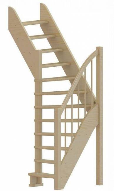 Деревянная лестница ЛС-91м+1 ступень сверху Деревянная лестница ЛС-91м+1 ступень сверху