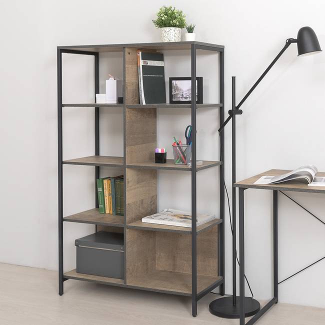 Стеллаж 13.151.02 с комодом с ящиками Трувор цвет дуб гранж песочный/интра Стеллаж 13.151.02 с комодом с ящиками Трувор цвет дуб гранж песочный/интра