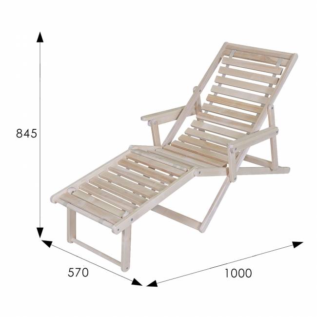 Шезлонг с подлокотниками Шезлонг с подлокотниками