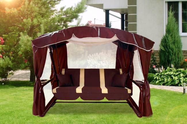 Качели садовые "ТОРОНТО", бордо